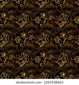 Clasic Indonesian Premium Batik Sogan Pattern