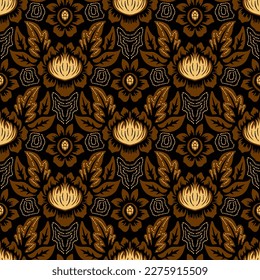 Clasic Indonesian Premium Batik Sogan Pattern