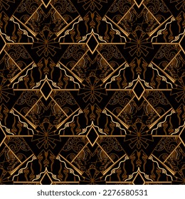 Clasic Indonesian Premium Batik Sogan Pattern