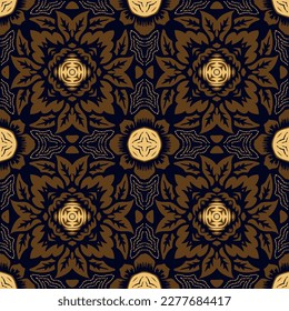 Clasic Indonesian Premium Batik Sogan Pattern