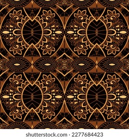 Clasic Indonesian Premium Batik Sogan Pattern