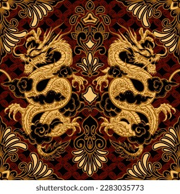 Clasic Indonesian Premium Batik Sogan Pattern