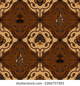 Clasic Indonesian Premium Batik Sogan Pattern