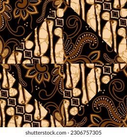 Clasic Indonesian Premium Batik Sogan Pattern