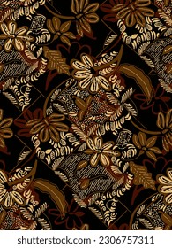 Clasic Indonesian Premium Batik Sogan Pattern