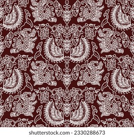 Clasic Indonesian Premium Batik Sogan Pattern