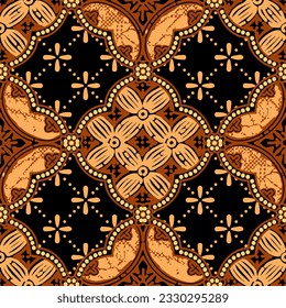 Clasic Indonesian Premium Batik Sogan Pattern