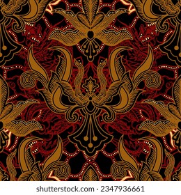 Clasic Indonesian Premium Batik Sogan Pattern