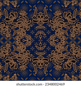 Clasic Indonesian Premium Batik Sogan Pattern