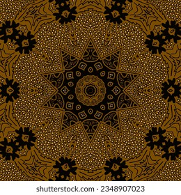 Clasic Indonesian Premium Batik Sogan Pattern