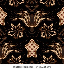 Clasic Indonesian Premium Batik Sogan Pattern