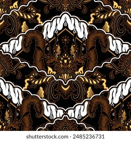 Clasic Indonesian Premium Batik Sogan Pattern