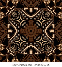 Clasic Indonesian Premium Batik Sogan Pattern