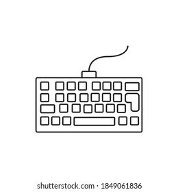 Clasic Keyboard outline icon vector