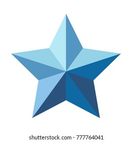 Clasic metal star icon. Vector star.