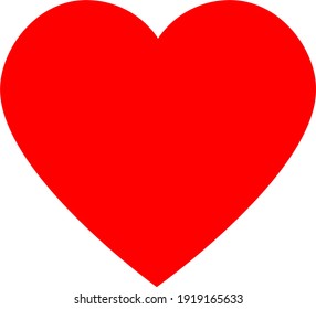 The clasic red heart on white backround