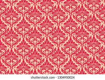 clasic red pattern ornamen
