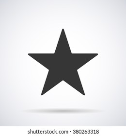 Clasic star icon isolated on a white background with a shadow, stylish vector illustration for web design