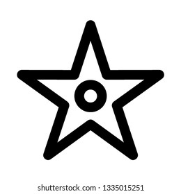 Clasic star Icon Vector. Flat black pictogram. Illustration symbol. - Vector