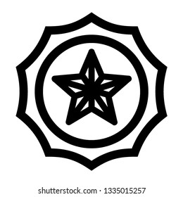 Clasic star Icon Vector. Flat black pictogram. Illustration symbol. - Vector