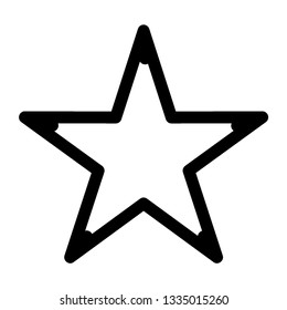 Clasic star Icon Vector. Flat black pictogram. Illustration symbol. - Vector