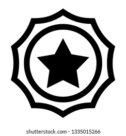 Clasic star Icon Vector. Flat black pictogram. Illustration symbol. - Vector