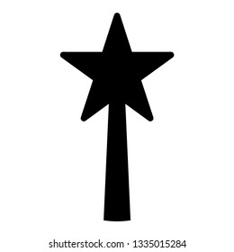 Clasic star Icon Vector. Flat black pictogram. Illustration symbol. - Vector