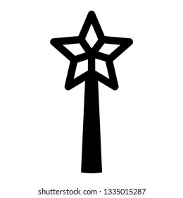 Clasic star Icon Vector. Flat black pictogram. Illustration symbol. - Vector