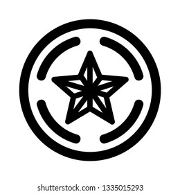 Clasic star Icon Vector. Flat black pictogram. Illustration symbol. - Vector