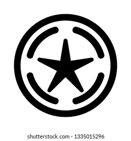 Clasic star Icon Vector. Flat black pictogram. Illustration symbol. - Vector