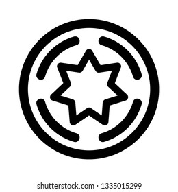 Clasic star Icon Vector. Flat black pictogram. Illustration symbol. - Vector