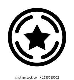 Clasic star Icon Vector. Flat black pictogram. Illustration symbol. - Vector