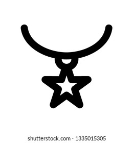 Clasic star Icon Vector. Flat black pictogram. Illustration symbol. - Vector