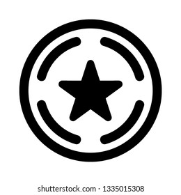 Clasic star Icon Vector. Flat black pictogram. Illustration symbol. - Vector