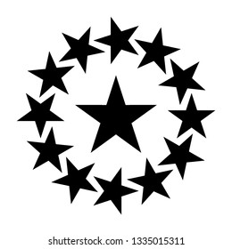 Clasic star Icon Vector. Flat black pictogram. Illustration symbol. - Vector