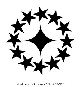 Clasic star Icon Vector. Flat black pictogram. Illustration symbol. - Vector