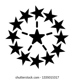 Clasic star Icon Vector. Flat black pictogram. Illustration symbol. - Vector