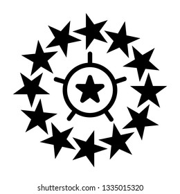 Clasic star Icon Vector. Flat black pictogram. Illustration symbol. - Vector