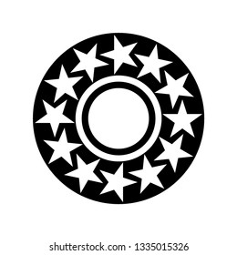 Clasic star Icon Vector. Flat black pictogram. Illustration symbol. - Vector