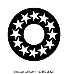 Clasic star Icon Vector. Flat black pictogram. Illustration symbol. - Vector