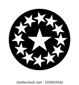 Clasic star Icon Vector. Flat black pictogram. Illustration symbol. - Vector