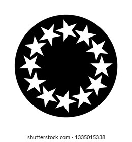 Clasic star Icon Vector. Flat black pictogram. Illustration symbol. - Vector