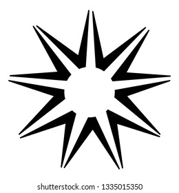 Clasic star Icon Vector. Flat black pictogram. Illustration symbol. - Vector