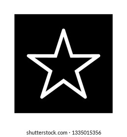 Clasic star Icon Vector. Flat black pictogram. Illustration symbol. - Vector