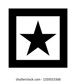 Clasic star Icon Vector. Flat black pictogram. Illustration symbol. - Vector