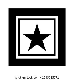 Clasic star Icon Vector. Flat black pictogram. Illustration symbol. - Vector