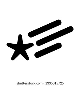 Clasic star Icon Vector. Flat black pictogram. Illustration symbol. - Vector