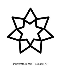 Clasic star Icon Vector. Flat black pictogram. Illustration symbol. - Vector