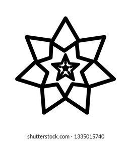 Clasic star Icon Vector. Flat black pictogram. Illustration symbol. - Vector