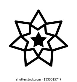 Clasic star Icon Vector. Flat black pictogram. Illustration symbol. - Vector